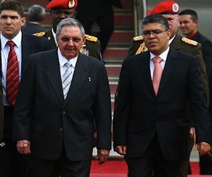 Raúl Castro en Caracas.
